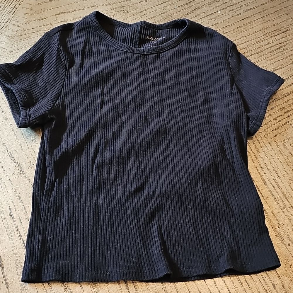 Black ribbed crop top size S